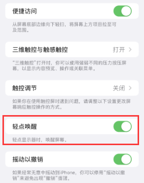 新青苹果授权维修站分享iPhone轻点无法唤醒怎么办 