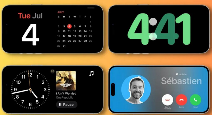 新青苹果手机维修分享iOS17横屏充电待机显示有什么好处 